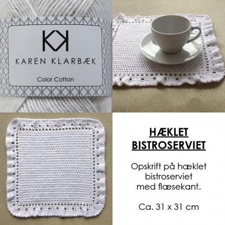 Opskrift på hæklet bistroserviet