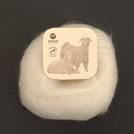 Hvid - Mohairgarn fra Mohair by Canard