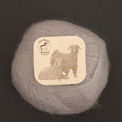 Sølvgrå - Mohairgarn fra Mohair by Canard