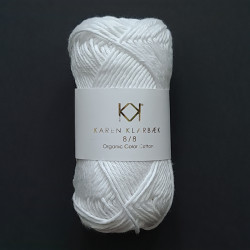 8/8 Optical White - KK Color Cotton økologisk bomuldsgarn fra Karen Klarbæk