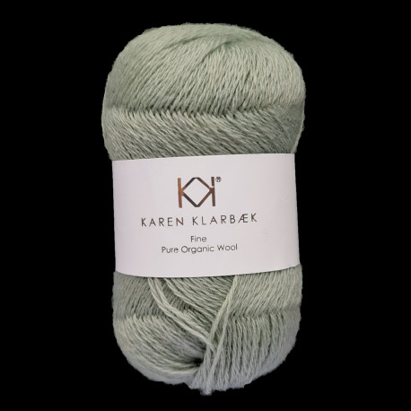 Faded Sage Green - KK Fine Pure Organic Wool - økologisk uldgarn fra Karen Klarbæk