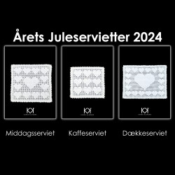 3 stk. Årets Juleservietter 2024 (SAMLET) - trykte opskrifter