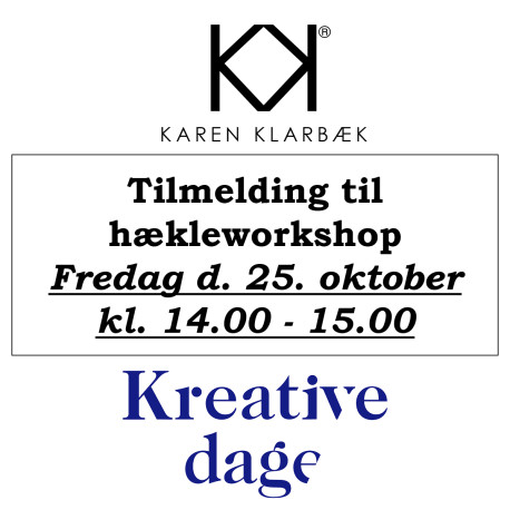 KREATIVE DAGE: Hækleworkshop - Fredag d. 25. kl. 14.00-15.00