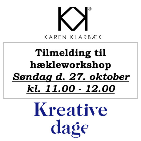 KREATIVE DAGE: Hækleworkshop - Søndag d. 27. kl. 11.00-12.00