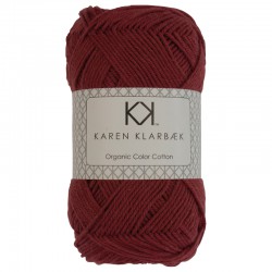 8/4 Dark Brick Red - KK Organic Color Cotton økologisk bomuldsgarn fra Karen Klarbæk