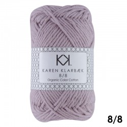 8/8 Soft Lilac - KK Organic Color Cotton økologisk bomuldsgarn fra Karen Klarbæk