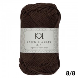 8/8 Chocolate - KK Organic Color Cotton økologisk bomuldsgarn fra Karen Klarbæk