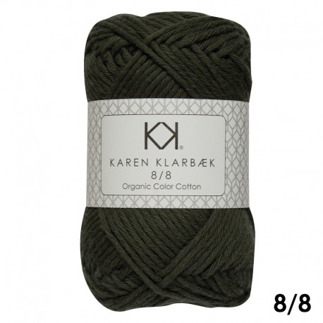 Dark Kombu Green 8/8 - KK Organic Color Cotton økologisk bomuldsgarn fra Karen Klarbæk